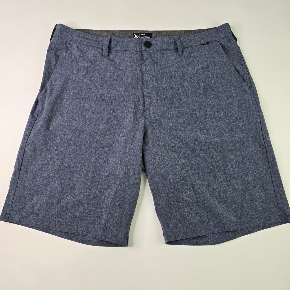 Hurley Phantom Mens Walkshorts Size 36 Blue Grey Heathered Stretch F2341-00
